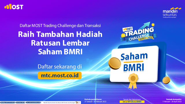 Transaksi di MOST Trading Challenge bawa pulang ratusan lembar saham BMRI